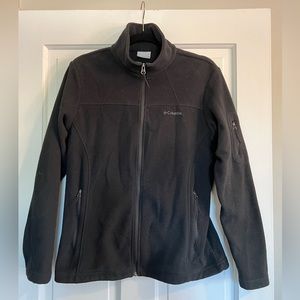 Columbia women’s Fast Trek II fleece jacket zip up. Black size L